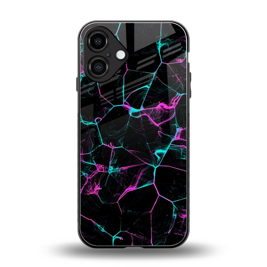 Nebula Veins back phone cover | glass case for iphone 16 plus