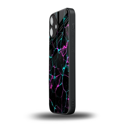 Nebula Veins iphone 16 plus mobile cover | shockproof glass phone case