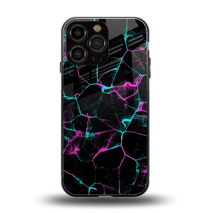 Nebula Veins back phone cover | glass case for iphone 16 pro max