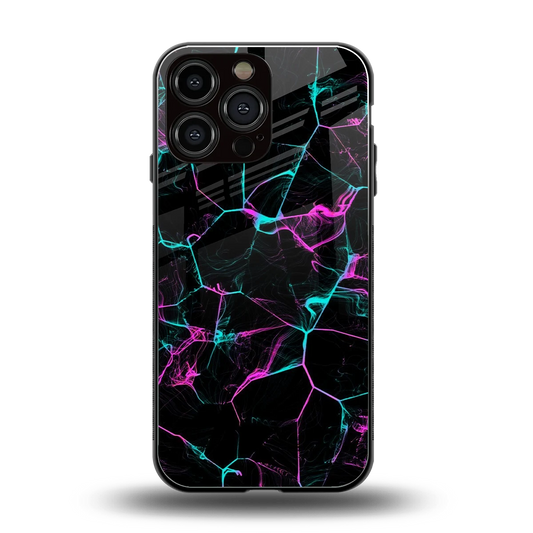 Nebula Veins back phone cover | glass case for iphone 16 pro max