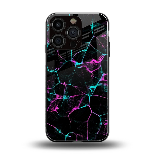 Nebula Veins back phone cover | glass case for iphone 16 pro