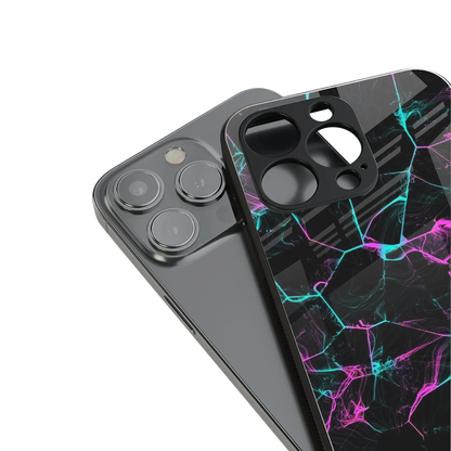 Nebula Veins stylish phone case for iphone 15 plus | glossy glass and slim fit