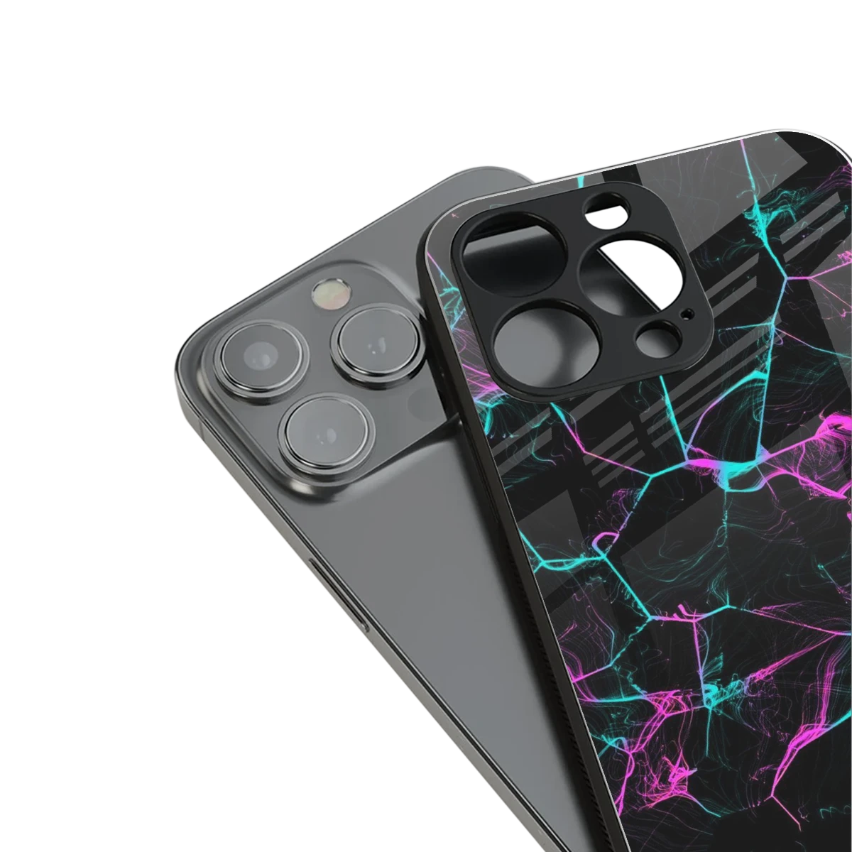 Nebula Veins stylish phone case for iphone 13 | glossy glass and slim fit