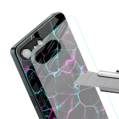 Nebula Veins stylish phone case for iphone 17e | glossy glass and slim fit