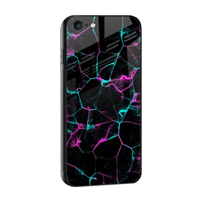 Nebula Veins sleek iphone 6s plus cover with tempered glass back and TPU edges