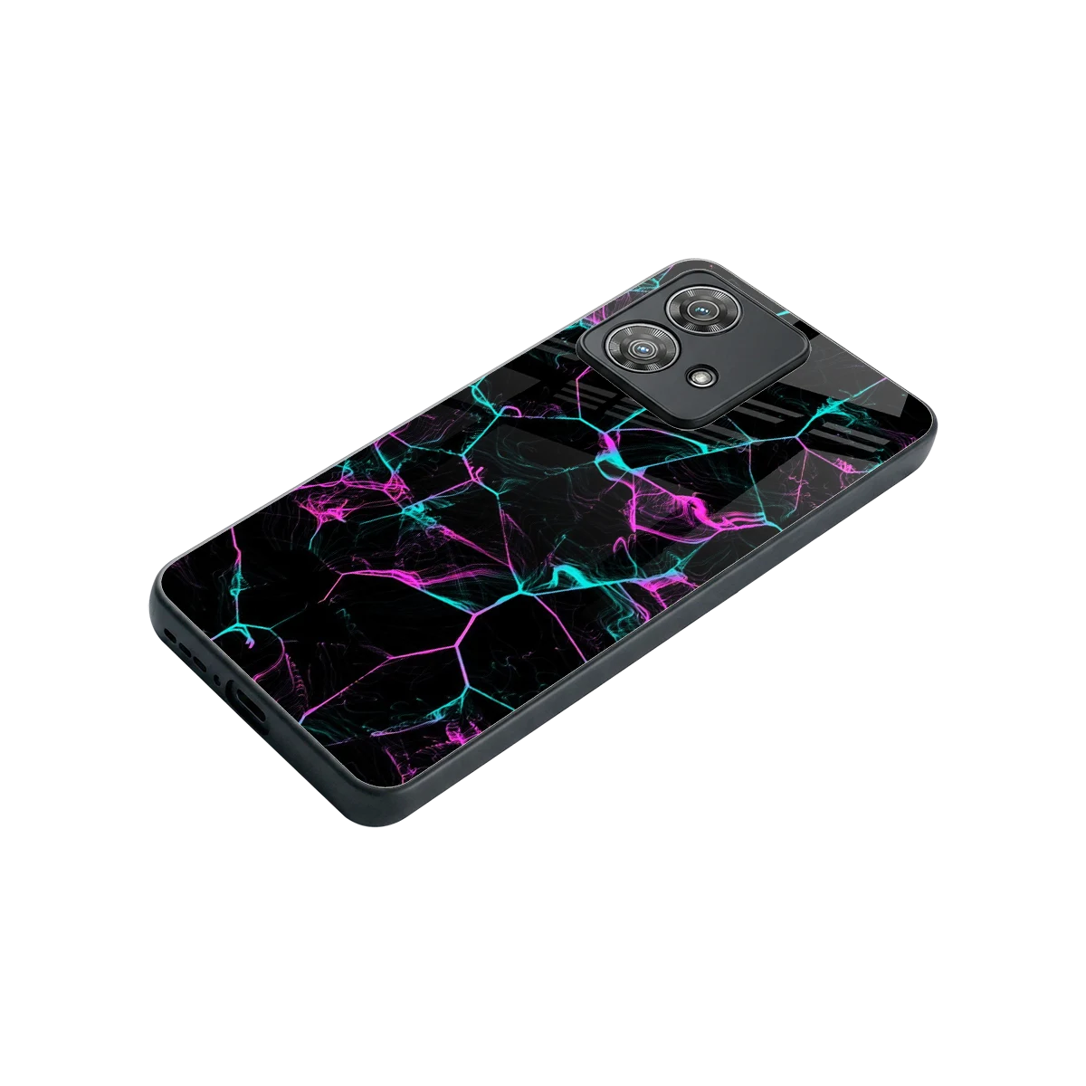 Nebula Veins stylish phone case for motorola edge 40 neo 5g | glossy glass and slim fit