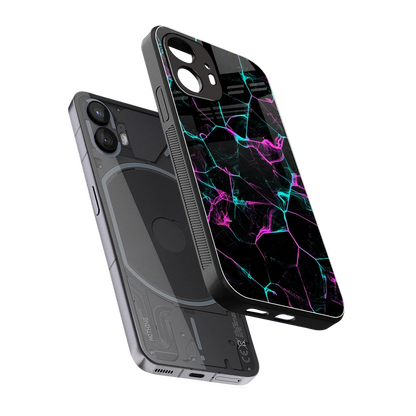 Nebula Veins sleek nothing phone 2 cover with tempered glass back and TPU edges