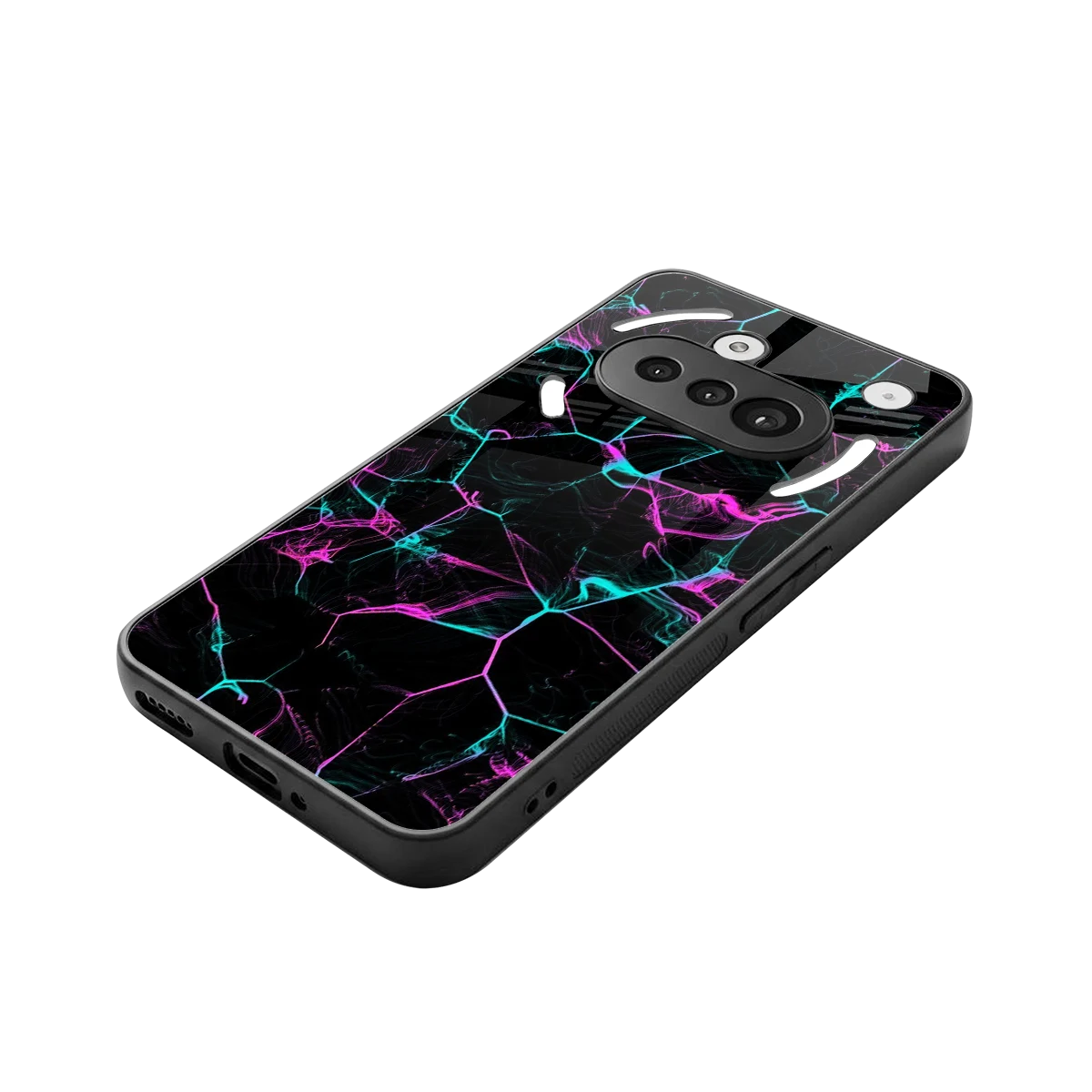 Nebula Veins stylish phone case for nothing phone 3a | glossy glass and slim fit