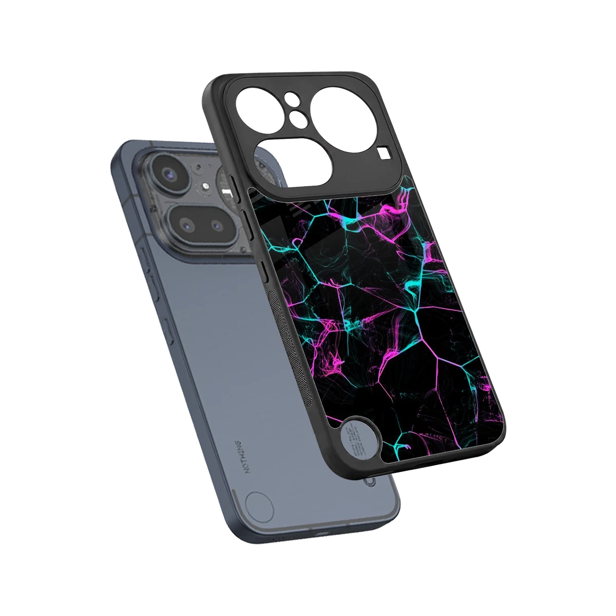 Nebula Veins sleek nothing phone 4a pro cover with tempered glass back and TPU edges