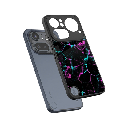 Nebula Veins sleek nothing phone 4a pro cover with tempered glass back and TPU edges