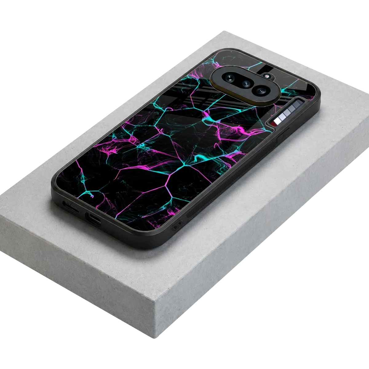 Nebula Veins stylish phone case for nothing phone 4a | glossy glass and slim fit