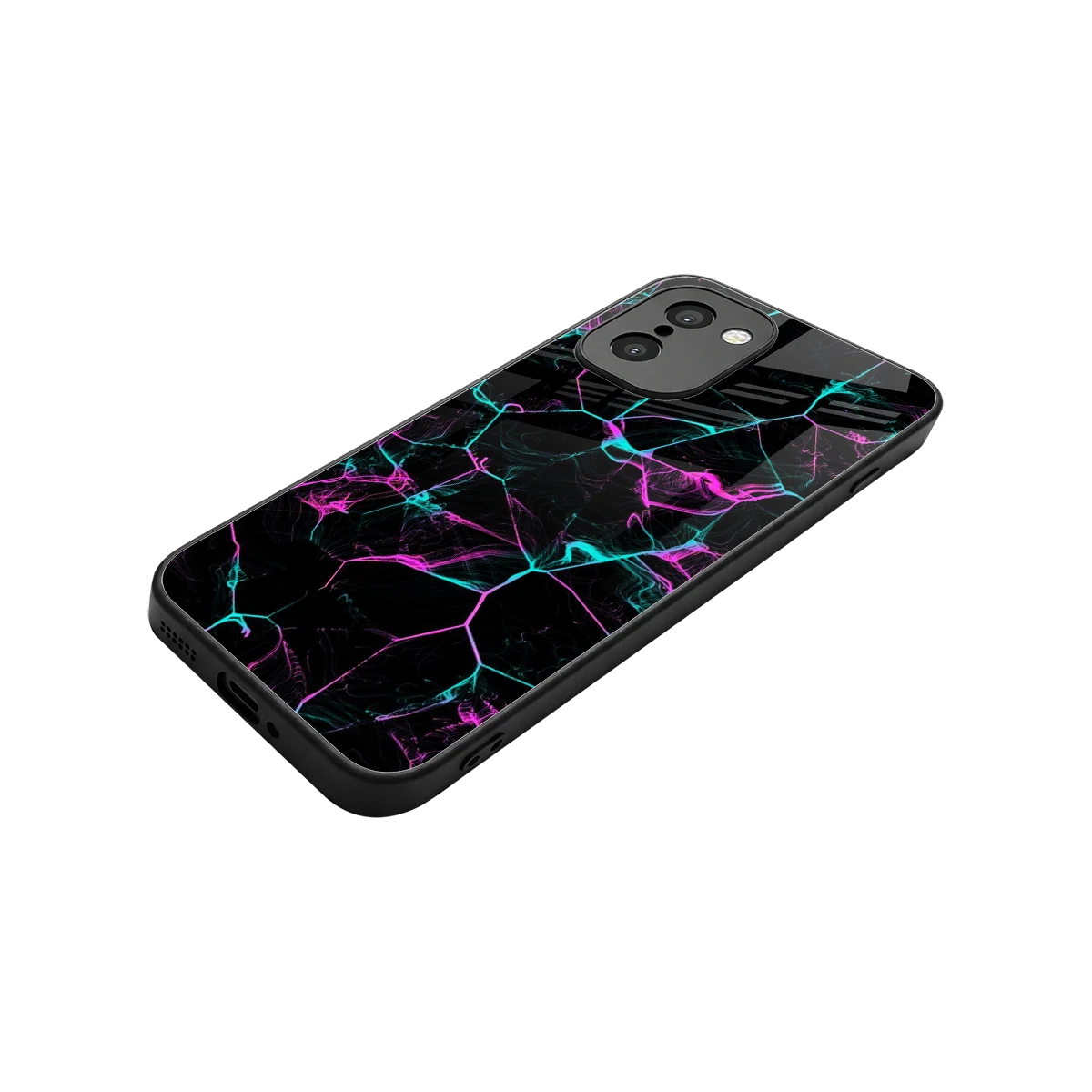 Nebula Veins stylish phone case for oneplus 15r | glossy glass and slim fit