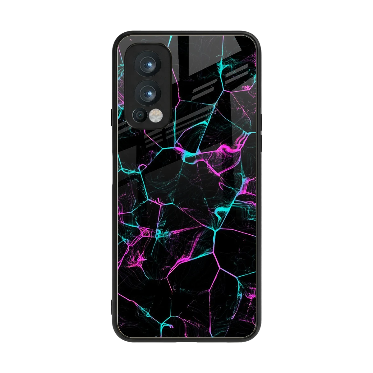 Nebula Veins back phone cover | glass case for oneplus nord 2