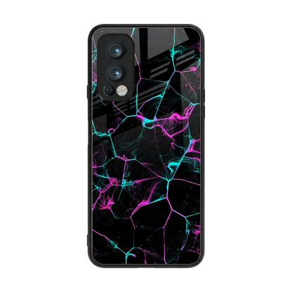 Nebula Veins back phone cover | glass case for oneplus nord 2