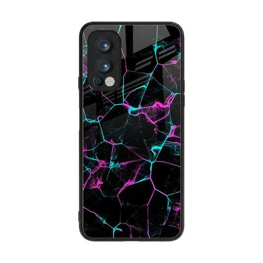 Nebula Veins back phone cover | glass case for oneplus nord 2