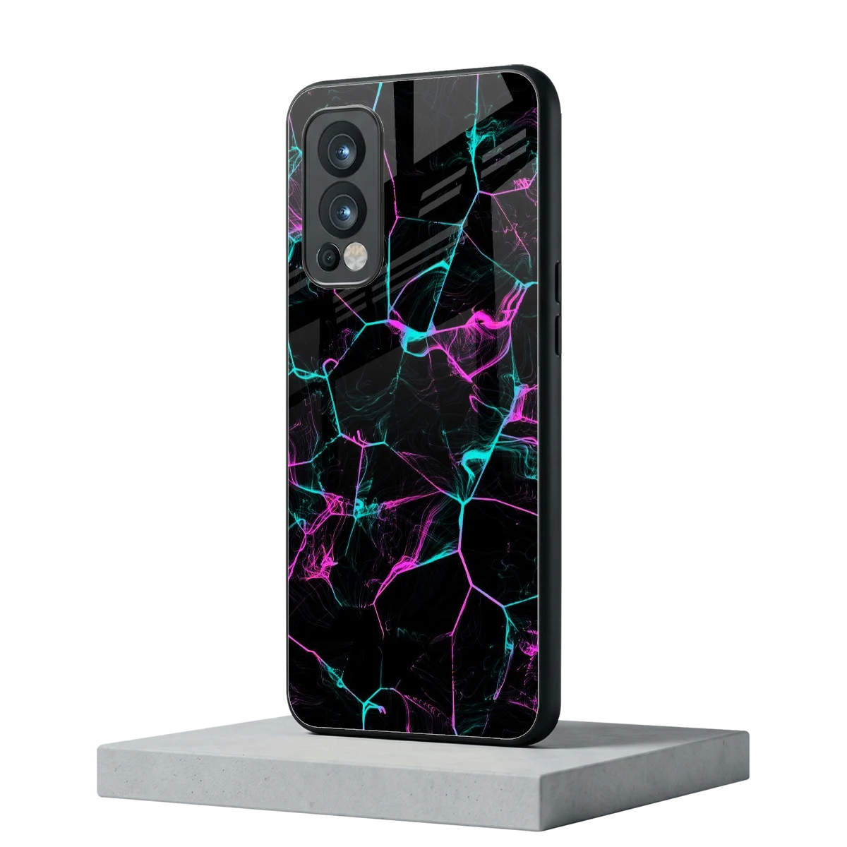 Nebula Veins oneplus nord 2 mobile cover | shockproof glass phone case