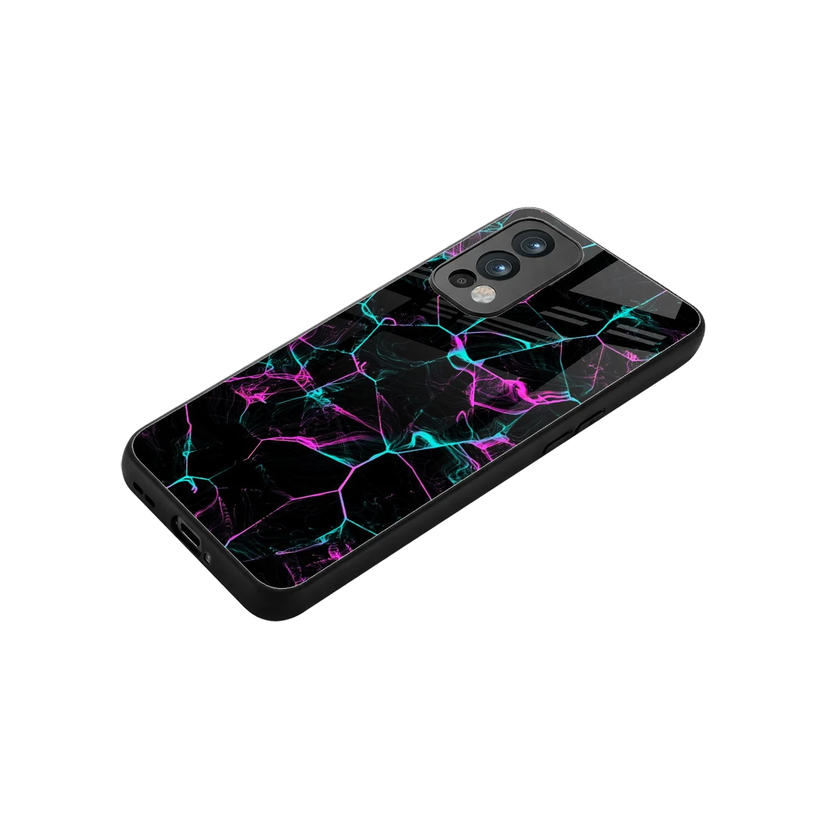 Nebula Veins stylish phone case for oneplus nord 2 | glossy glass and slim fit