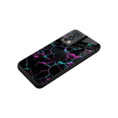 Nebula Veins stylish phone case for oneplus nord 2 | glossy glass and slim fit