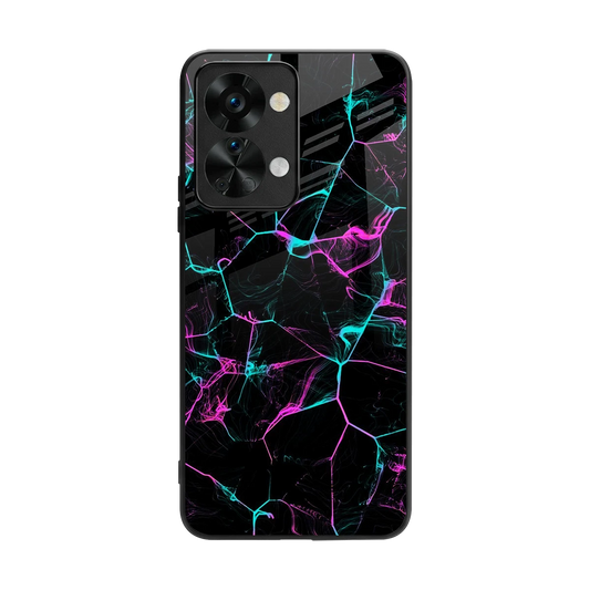 Nebula Veins back phone cover | glass case for oneplus nord 2t