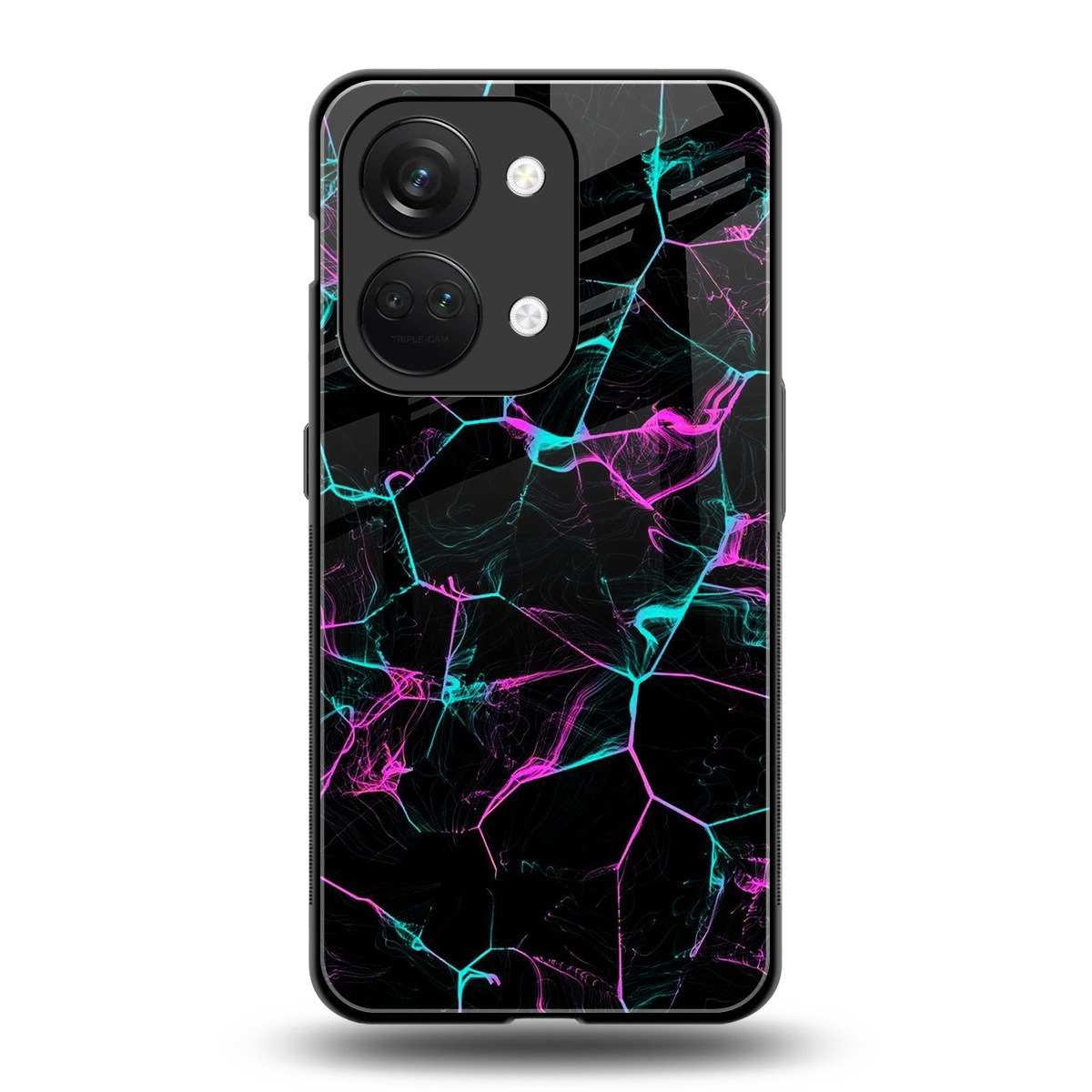Nebula Veins back phone cover | glass case for oneplus nord 3