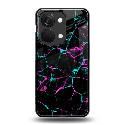 Nebula Veins back phone cover | glass case for oneplus nord 3