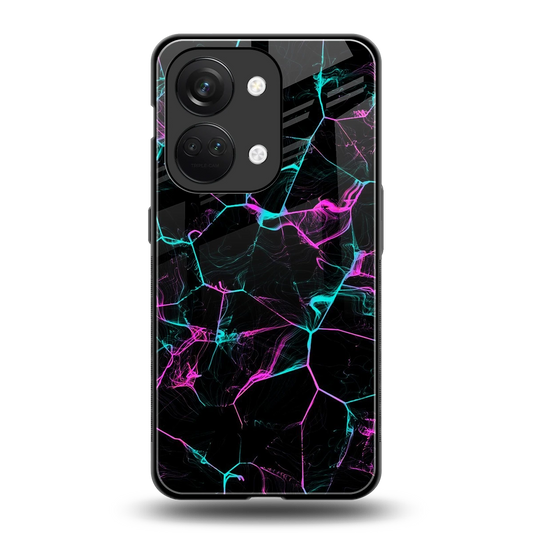 Nebula Veins back phone cover | glass case for oneplus nord 3
