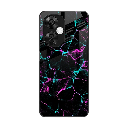 Nebula Veins back phone cover | glass case for oneplus nord ce 3 lite