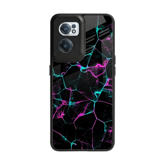 Nebula Veins back phone cover | glass case for oneplus nord ce 2