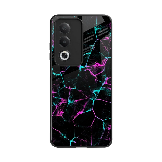 Nebula Veins back phone cover | glass case for oppo a3 pro