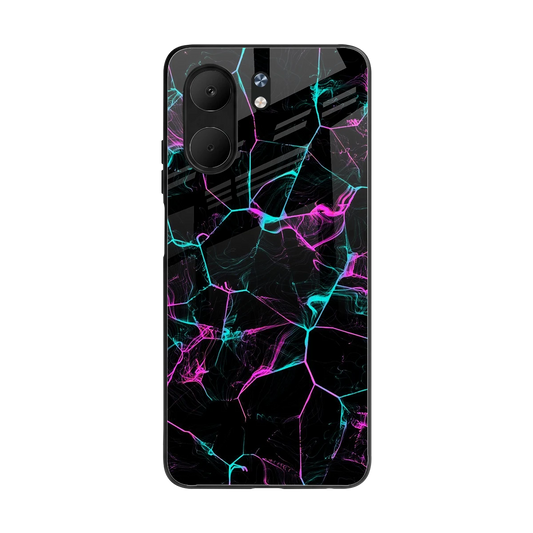 Nebula Veins back phone cover | glass case for oppo a5x 5g