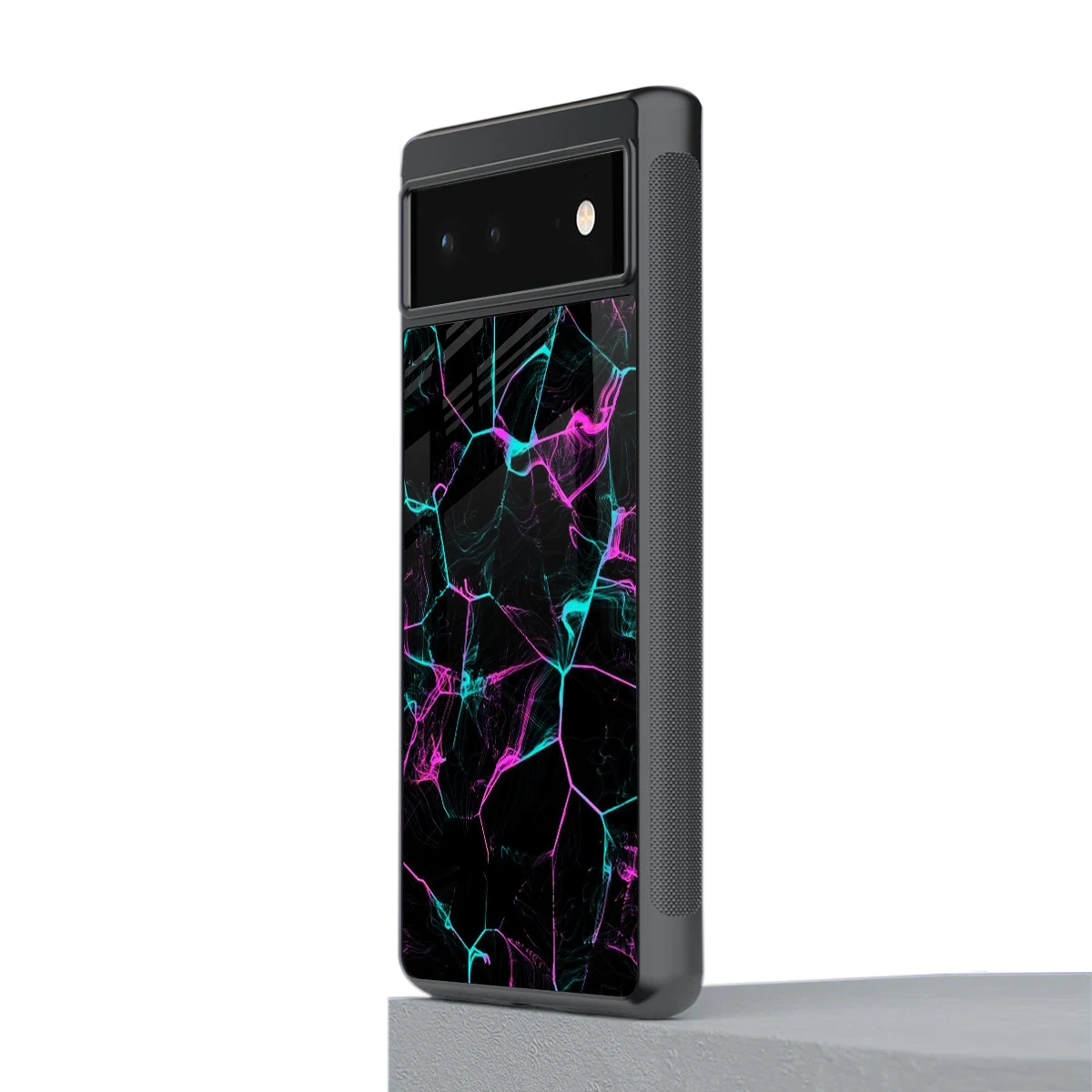 Nebula Veins stylish phone case for google pixel 6 | glossy glass and slim fit