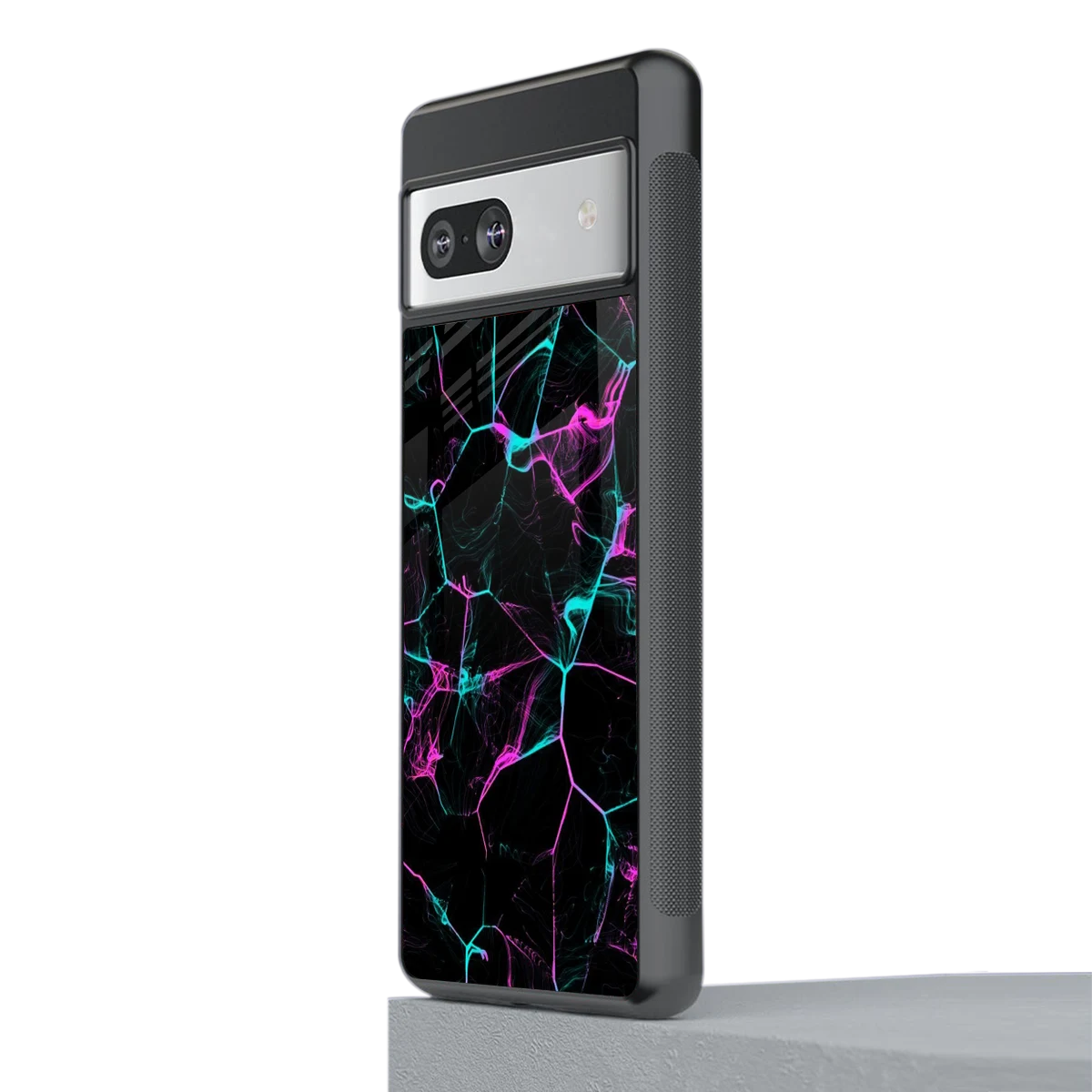 Nebula Veins stylish phone case for google pixel 7 | glossy glass and slim fit