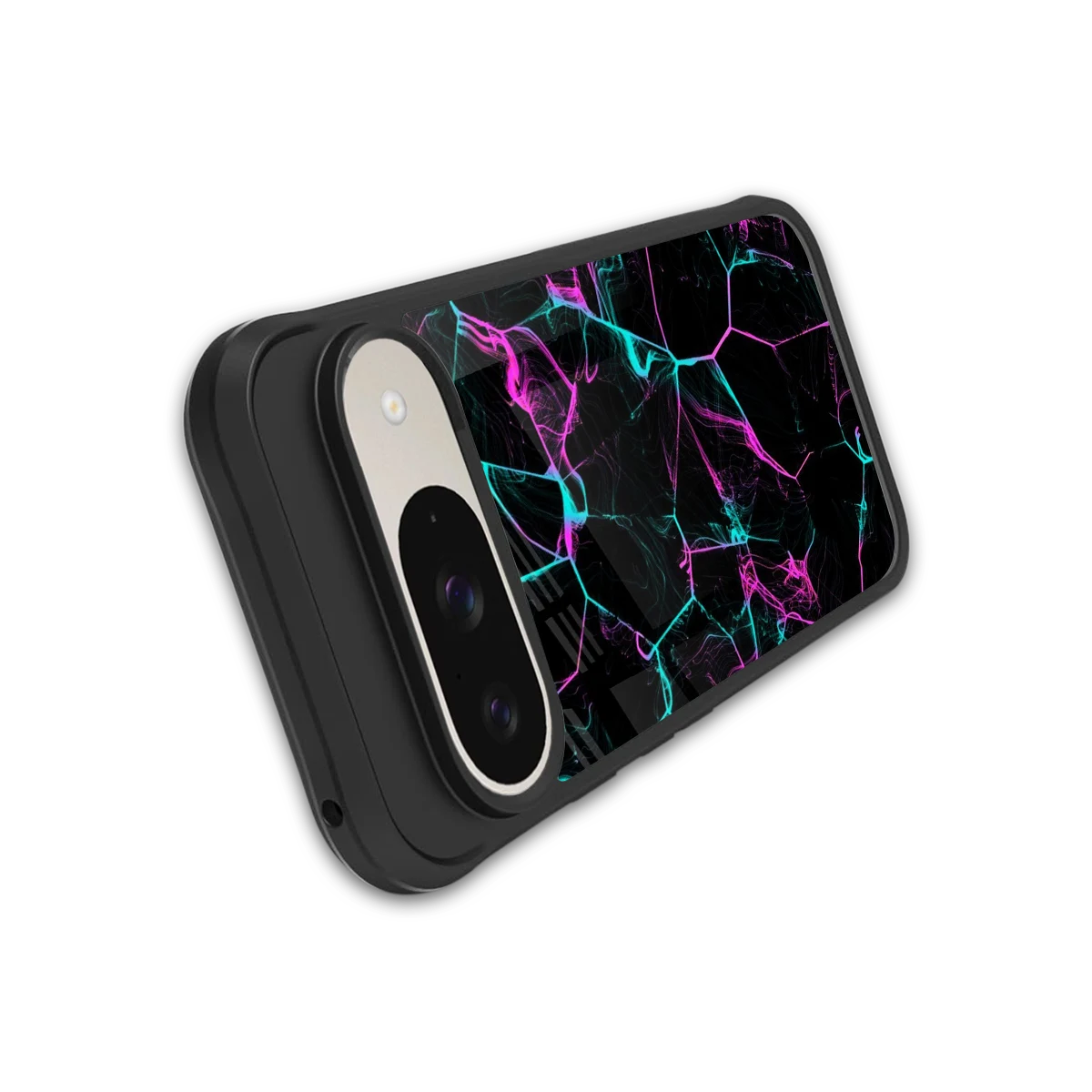 Nebula Veins stylish phone case for google pixel 9 | glossy glass and slim fit