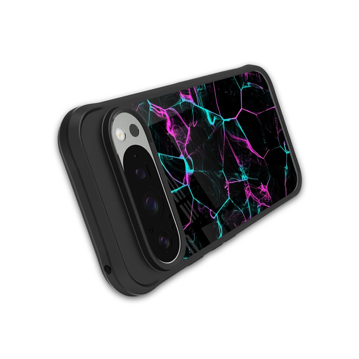 Nebula Veins stylish phone case for google pixel 9 pro | glossy glass and slim fit