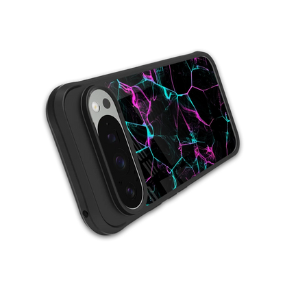 Nebula Veins stylish phone case for google pixel 9 pro | glossy glass and slim fit
