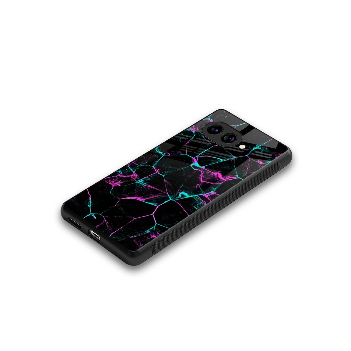 Nebula Veins stylish phone case for google pixel 10a | glossy glass and slim fit