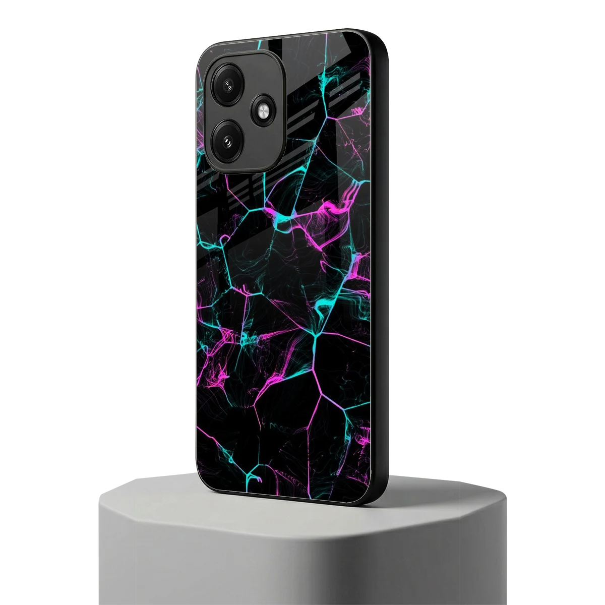 Nebula Veins redmi 12 5g mobile cover | shockproof glass phone case