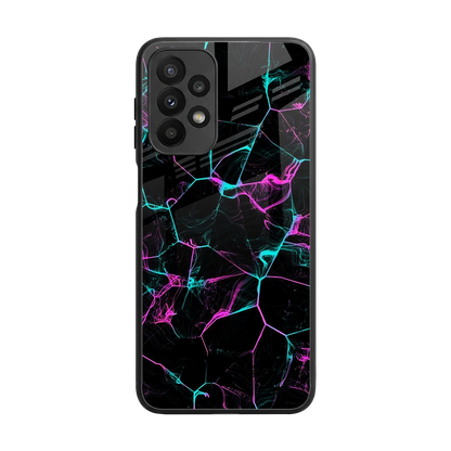 Nebula Veins back phone cover | glass case for samsung galaxy a23