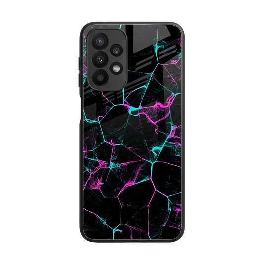 Nebula Veins back phone cover | glass case for samsung galaxy a23