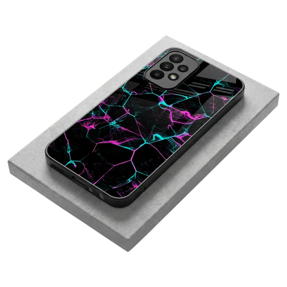 Nebula Veins stylish phone case for samsung galaxy a23 | glossy glass and slim fit