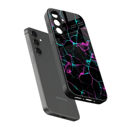 Nebula Veins sleek samsung galaxy a55 5g cover with tempered glass back and TPU edges