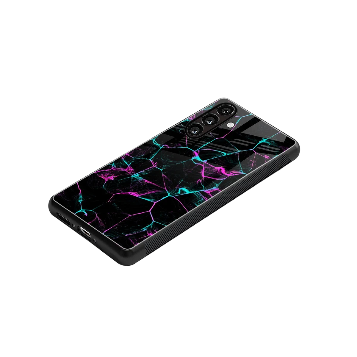 Nebula Veins stylish phone case for samsung galaxy a55 5g | glossy glass and slim fit
