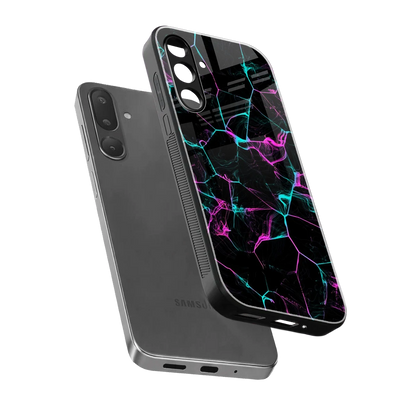 Nebula Veins sleek samsung galaxy m36 5g cover with tempered glass back and TPU edges