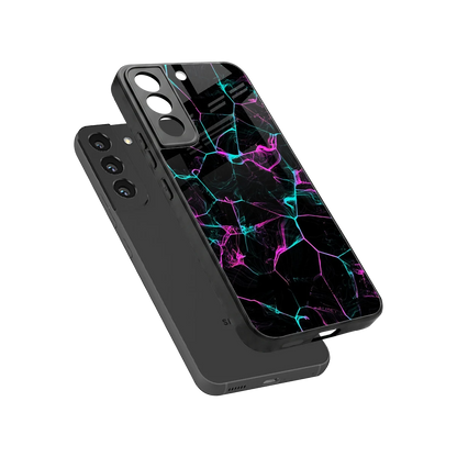 Nebula Veins sleek samsung galaxy s22 cover with tempered glass back and TPU edges