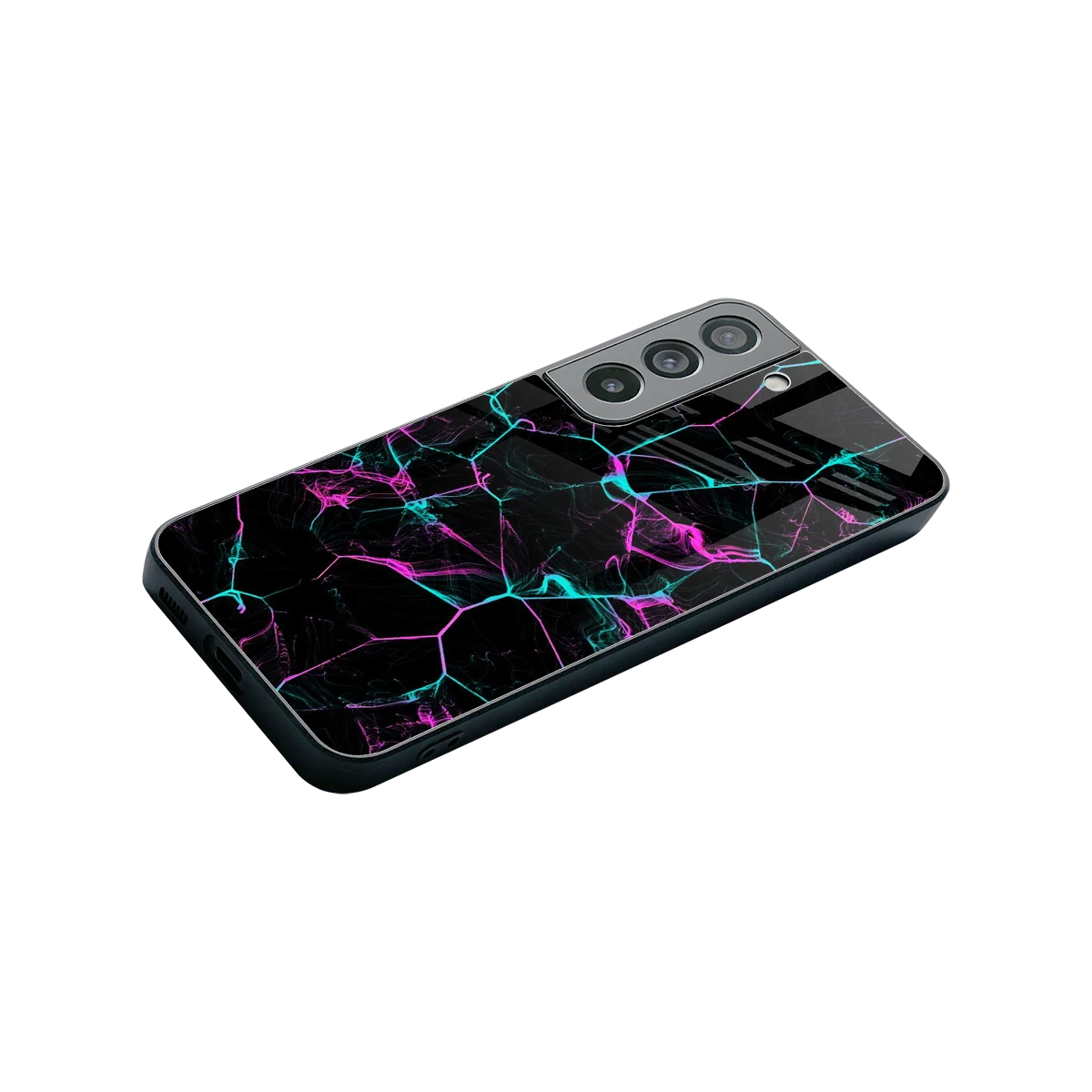 Nebula Veins stylish phone case for samsung galaxy s22 | glossy glass and slim fit