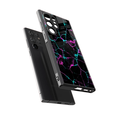 Nebula Veins sleek samsung galaxy s23 ultra cover with tempered glass back and TPU edges