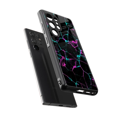 Nebula Veins sleek samsung galaxy s25 ultra cover with tempered glass back and TPU edges