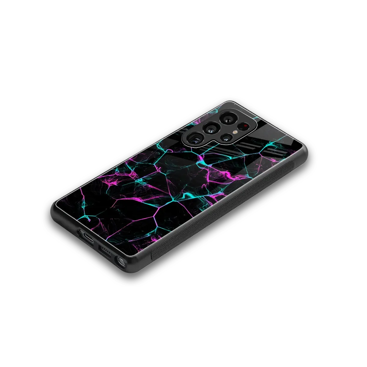 Nebula Veins stylish phone case for samsung galaxy s25 ultra | glossy glass and slim fit