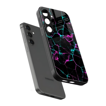 Nebula Veins sleek samsung galaxy s24 cover with tempered glass back and TPU edges