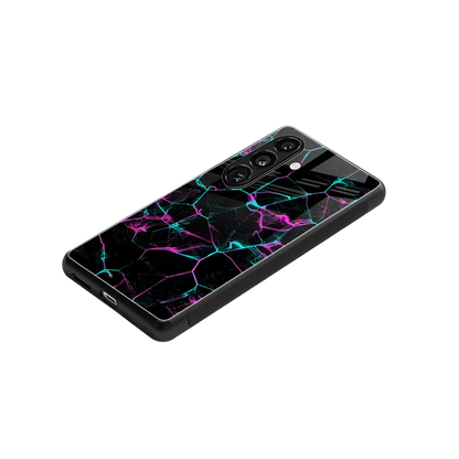 Nebula Veins stylish phone case for samsung galaxy s24 fe | glossy glass and slim fit